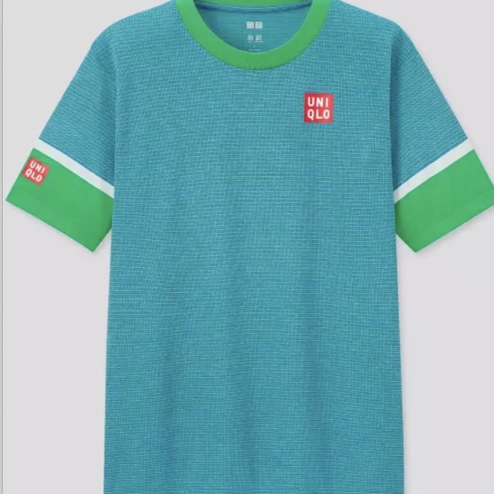 UNIQLO T-shirt × Kei Nishikori Tennis Dry Cool Green France 2021 XL